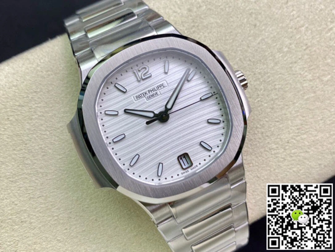 Patek Philippe Nautilus Ladies 7118 1A-010 3K Factory 1:1 Best Edition Replica Watch White Dial