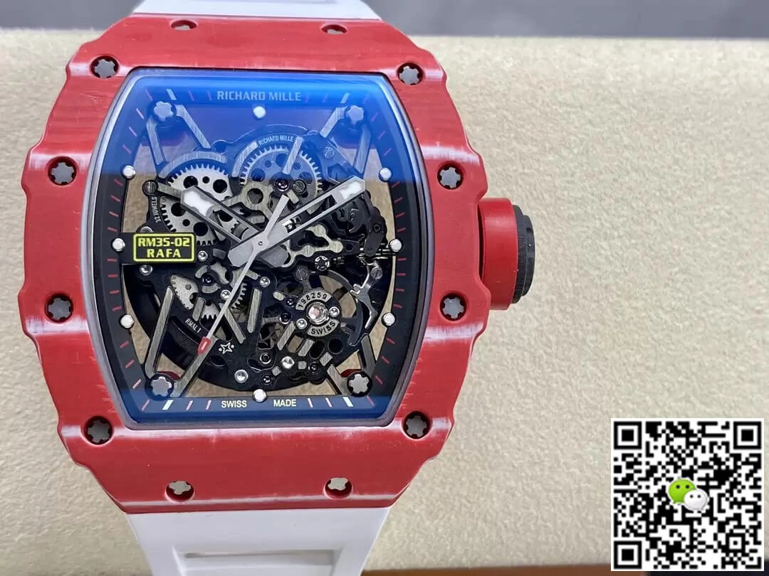 Richard Mille RM35-02 T+ Factory 1:1 Best Edition Replica Watch NTPT Carbon Fiber Rubber Strap