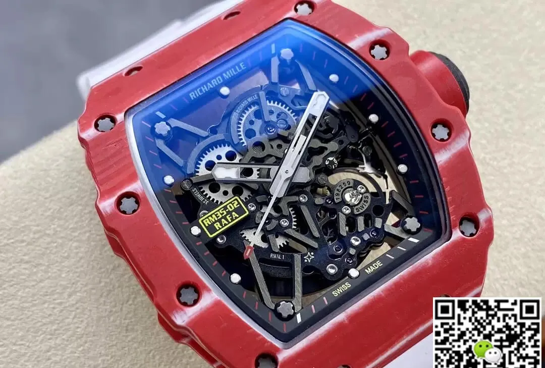 Richard Mille RM35-02 T+ Factory 1:1 Best Edition Replica Watch NTPT Carbon Fiber Rubber Strap