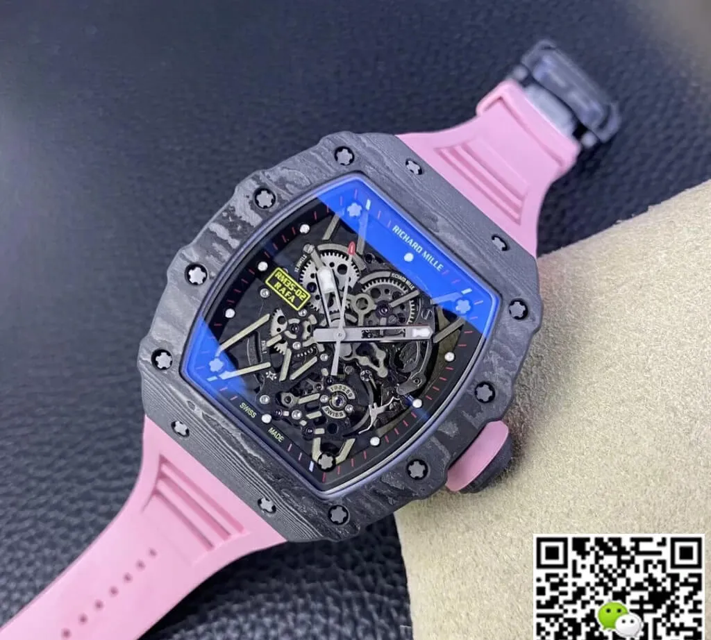 Richard Mille RM35-02 T+ Factory 1:1 Best Edition Replica Watch NTPT Carbon Fiber Rubber Strap