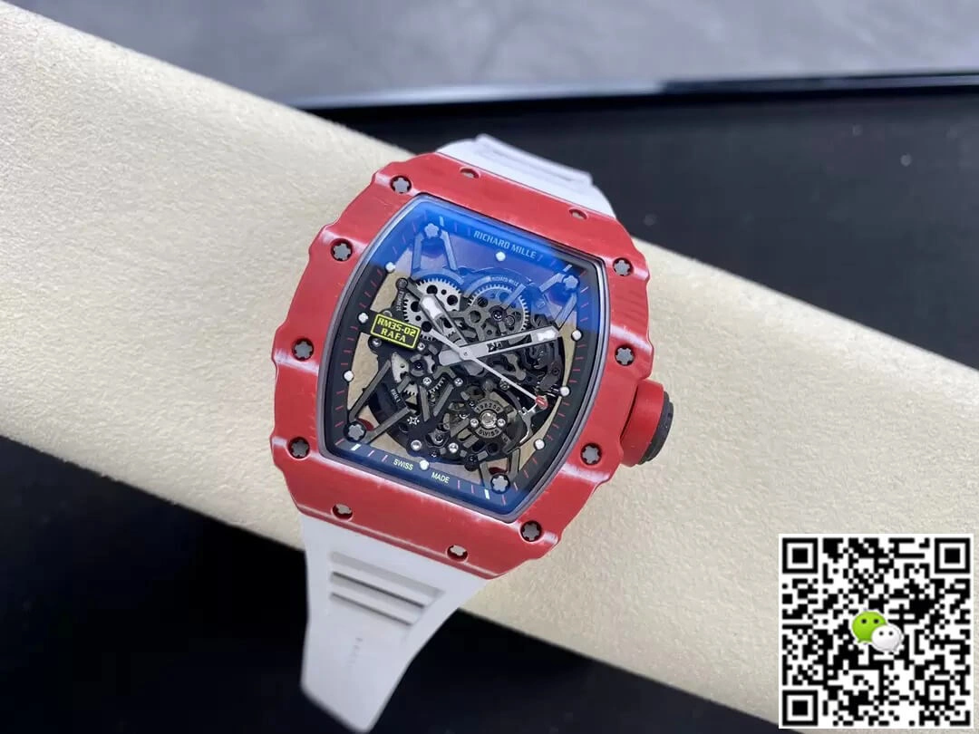 Richard Mille RM35-02 T+ Factory 1:1 Best Edition Replica Watch NTPT Carbon Fiber Rubber Strap
