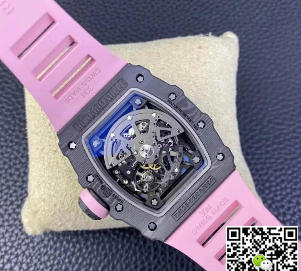 Richard Mille RM35-02 T+ Factory 1:1 Best Edition Replica Watch NTPT Carbon Fiber Rubber Strap