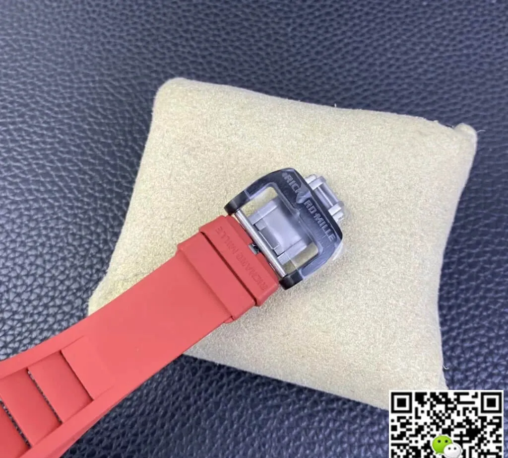 Replica Richard Mille RM35-02 T+ Factory 1:1 Best Edition Replica Watch Skeleton Dial Red Rubber Strap