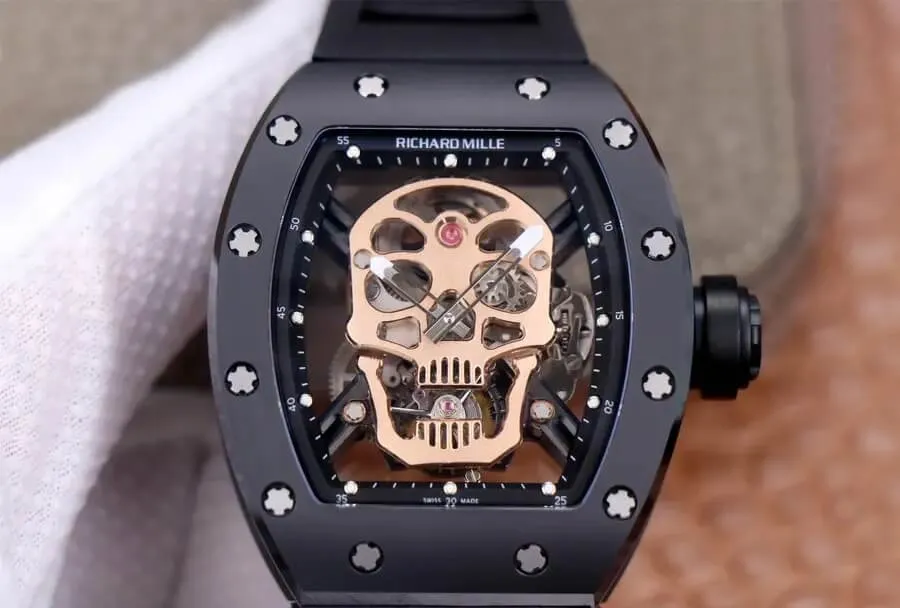 Richard Mille RM52-01 Tourbillon JB Factory 1:1 Best Edition Replica Watch Black Rubber Strap