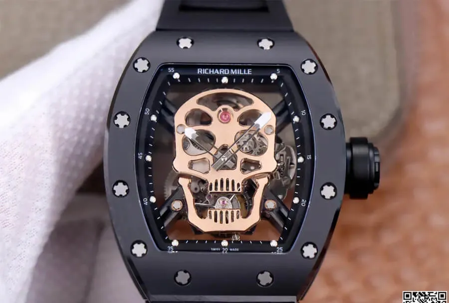Richard Mille RM52-01 Tourbillon JB Factory 1:1 Best Edition Replica Watch Black Rubber Strap