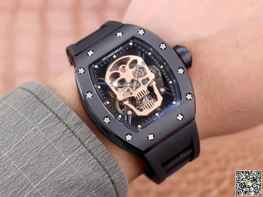 Richard Mille RM52-01 Tourbillon JB Factory 1:1 Best Edition Replica Watch Black Rubber Strap