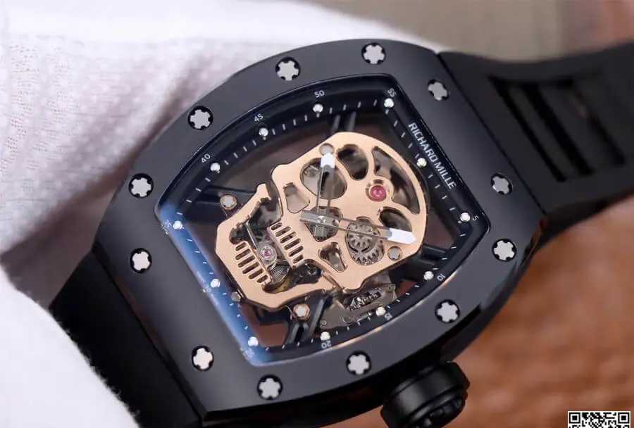 Richard Mille RM52-01 Tourbillon JB Factory 1:1 Best Edition Replica Watch Black Rubber Strap