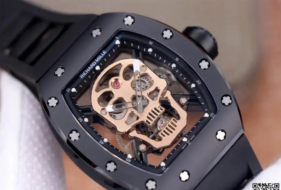 Richard Mille RM52-01 Tourbillon JB Factory 1:1 Best Edition Replica Watch Black Rubber Strap