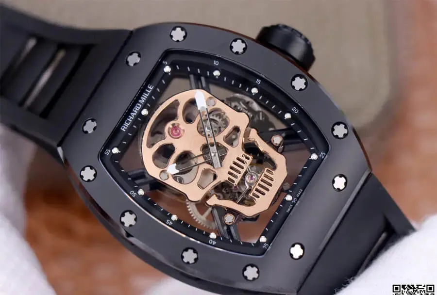 Richard Mille RM52-01 Tourbillon JB Factory 1:1 Best Edition Replica Watch Black Rubber Strap