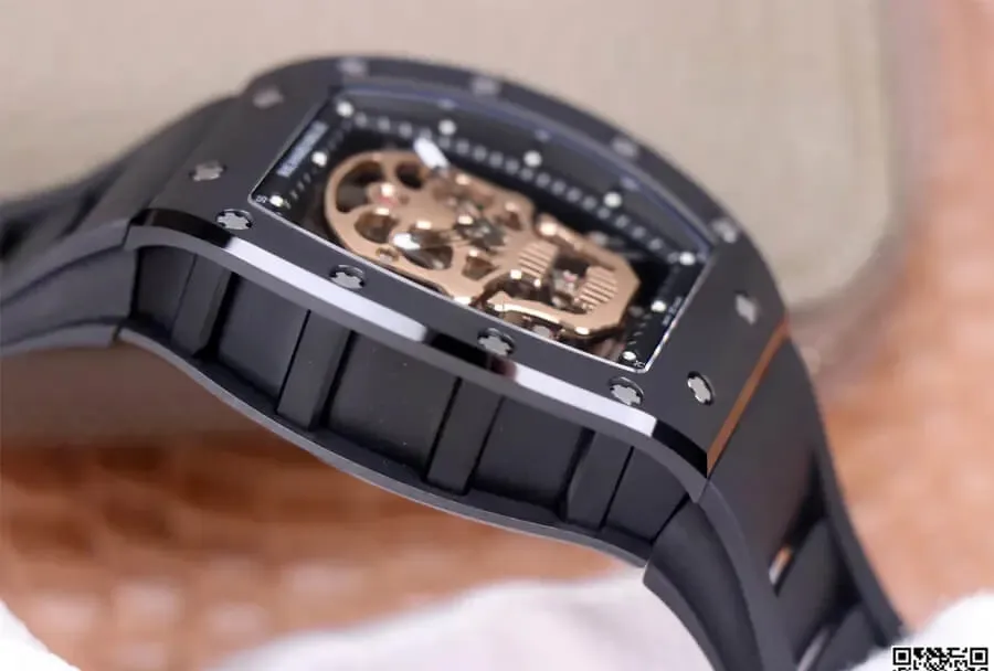 Richard Mille RM52-01 Tourbillon JB Factory 1:1 Best Edition Replica Watch Black Rubber Strap