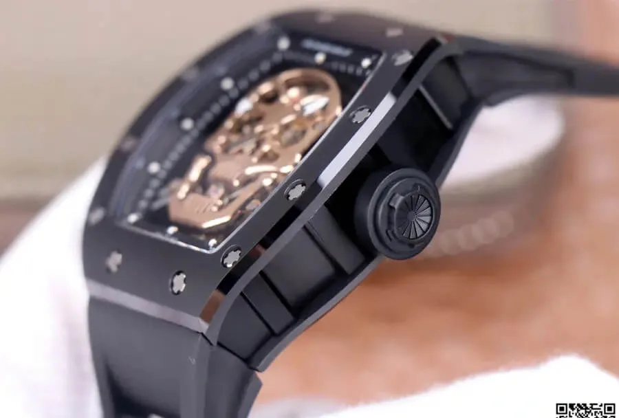 Richard Mille RM52-01 Tourbillon JB Factory 1:1 Best Edition Replica Watch Black Rubber Strap