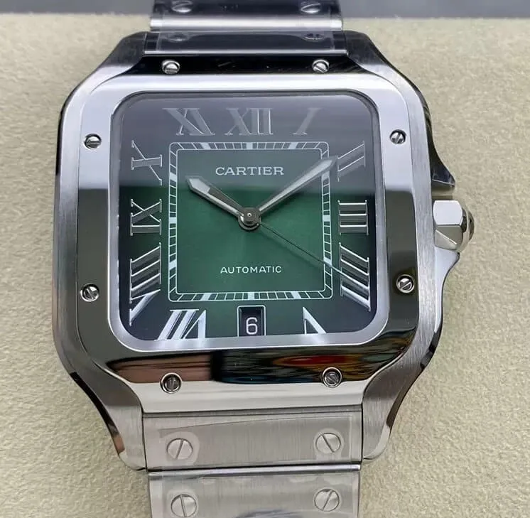 Cartier De Santos WSSA0062 BV Factory 1:1 Best Edition Replica Watch Stainless Steel Strap