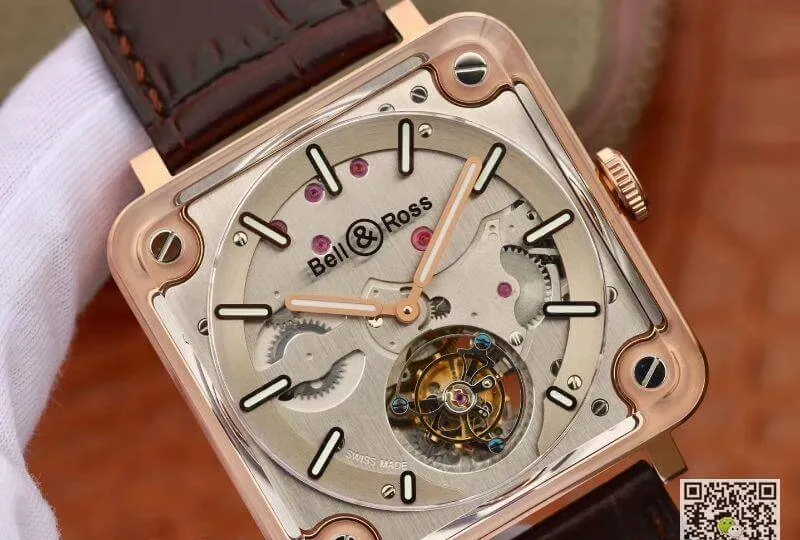 Bell & Ross BR-X2 Tourbillon 18K Rosegold Case Mechanical Watches 1:1 Best Edition Replica Watch Swiss ETA380 Tourbillon Movement