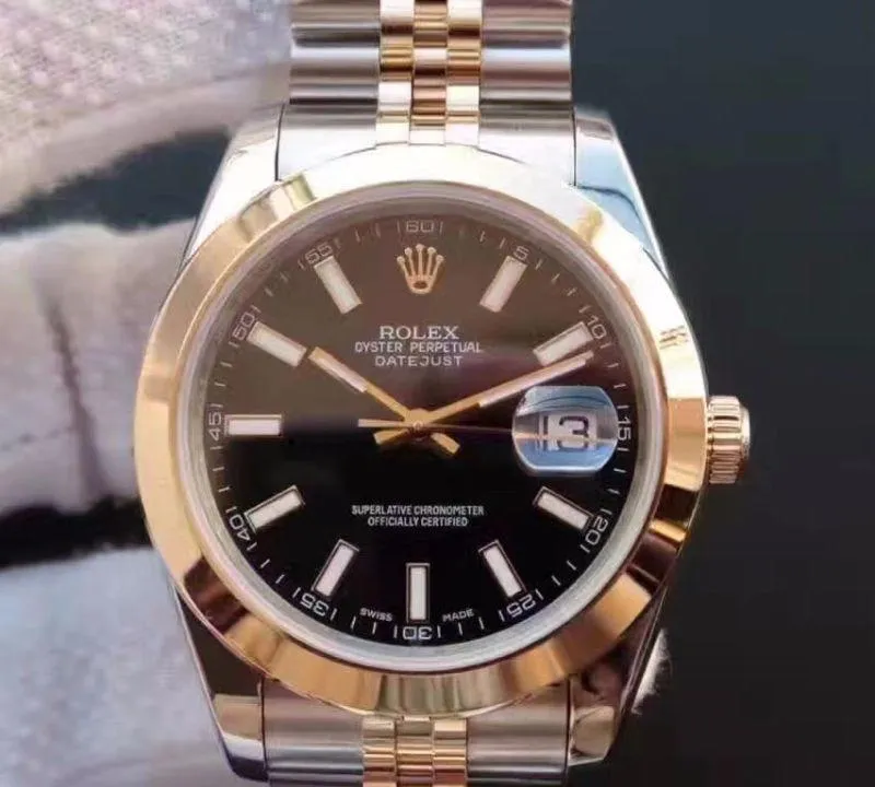 Rolex Datejust 126303 Black Dial 1:1 Best Edition Replica Watch Swiss ETA3255 Gold Wrapped