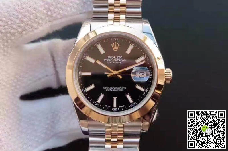Rolex Datejust 126303 Black Dial 1:1 Best Edition Replica Watch Swiss ETA3255 Gold Wrapped