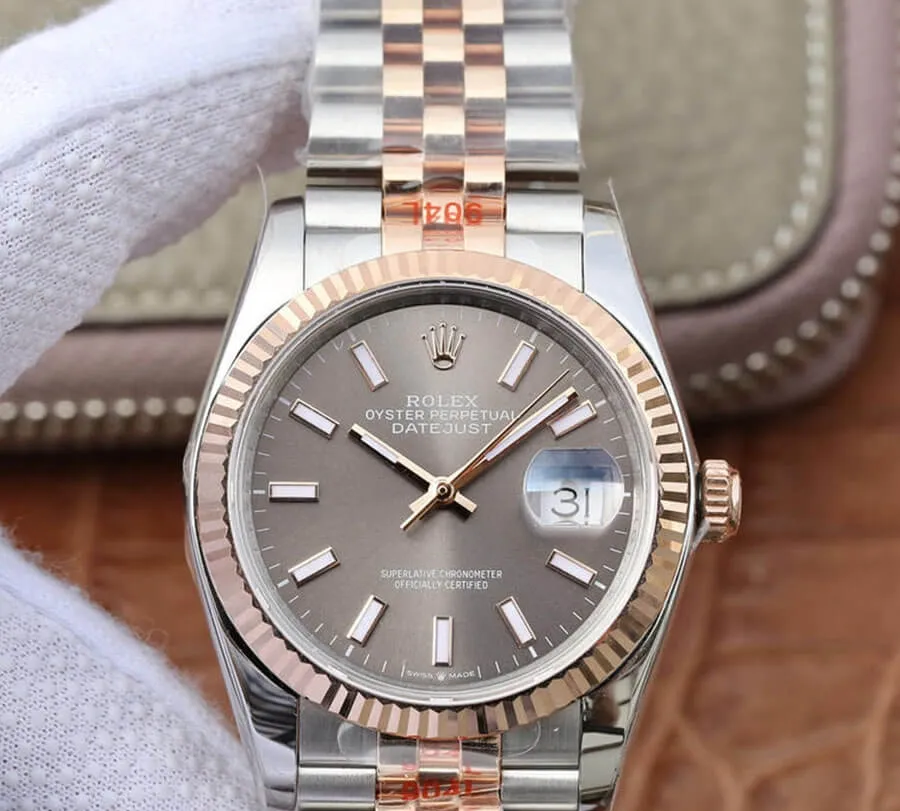 Rolex Datejust M126231-0013 36MM GM Factory 1:1 Best Edition Replica Watch Rose Gold Bezel