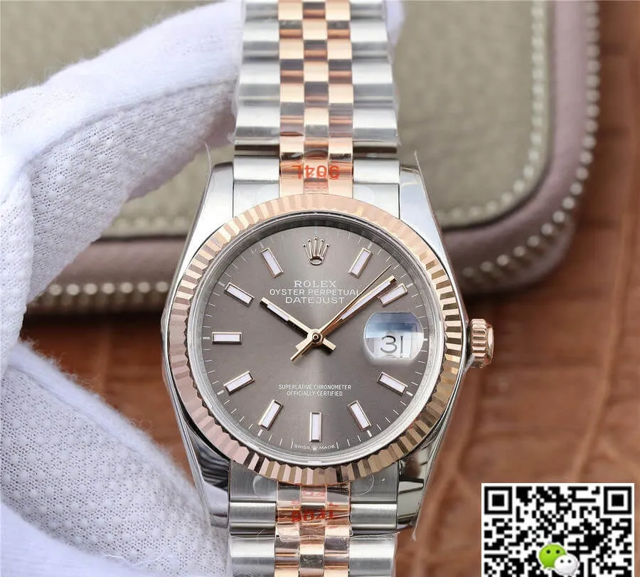 Rolex Datejust M126231-0013 36MM GM Factory 1:1 Best Edition Replica Watch Rose Gold Bezel