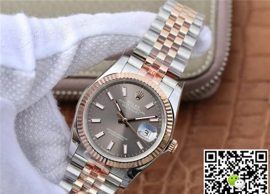 Rolex Datejust M126231-0013 36MM GM Factory 1:1 Best Edition Replica Watch Rose Gold Bezel