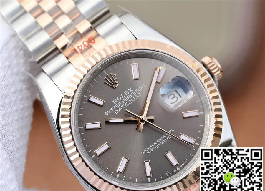 Rolex Datejust M126231-0013 36MM GM Factory 1:1 Best Edition Replica Watch Rose Gold Bezel