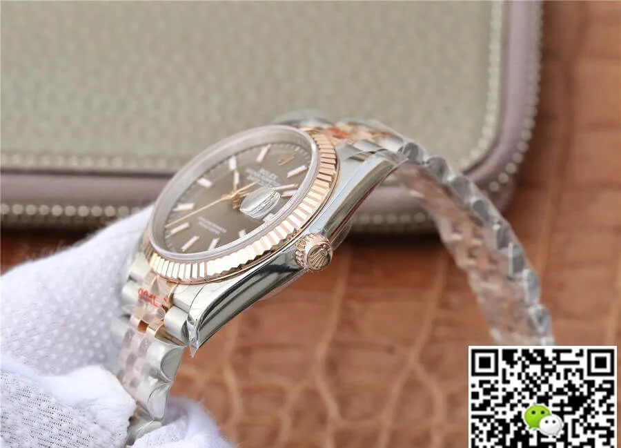 Rolex Datejust M126231-0013 36MM GM Factory 1:1 Best Edition Replica Watch Rose Gold Bezel