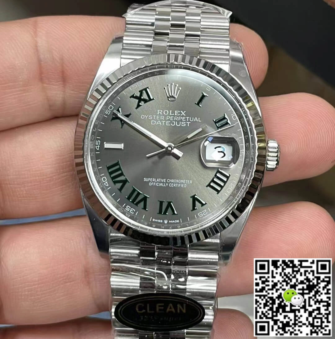 Rolex Datejust M126234-0045 36MM Clean Factory 1:1 Best Edition Replica Watch Silver Strap