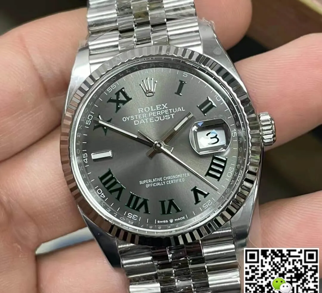 Rolex Datejust M126234-0045 36MM Clean Factory 1:1 Best Edition Replica Watch Silver Strap