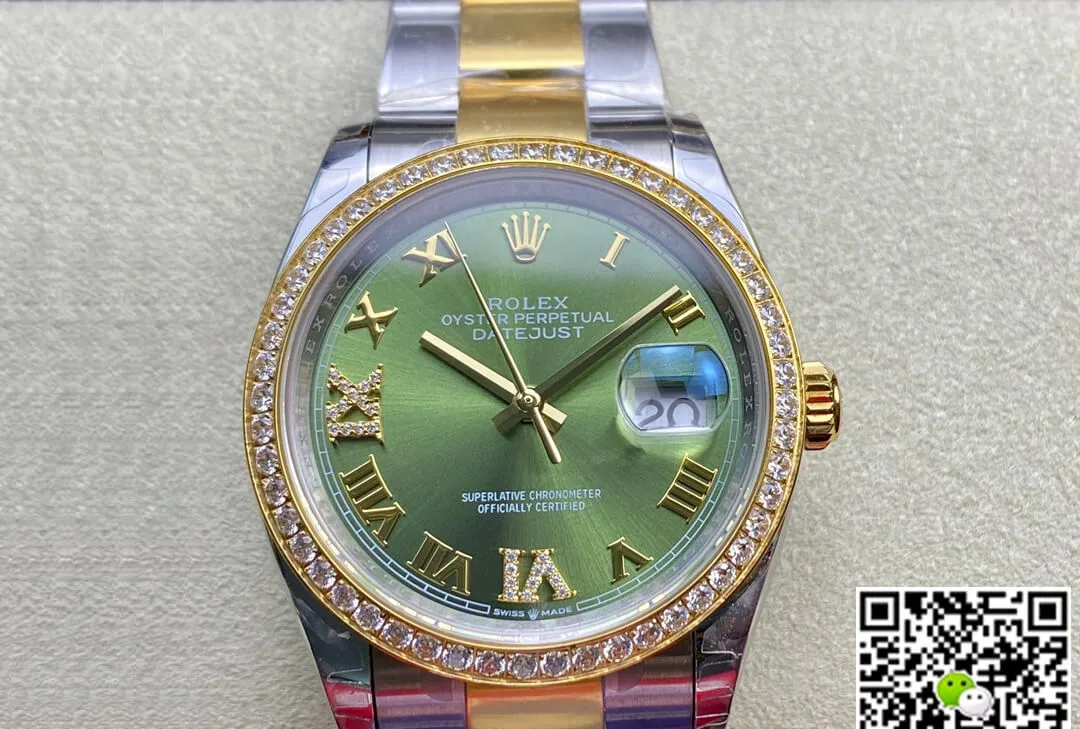 Rolex Datejust M126283RBR-0012 EW Factory 1:1 Best Edition Replica Watch Diamond-Set Bezel