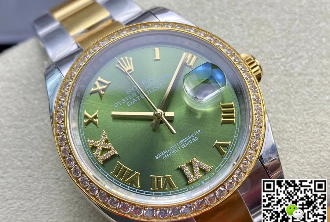 Rolex Datejust M126283RBR-0012 EW Factory 1:1 Best Edition Replica Watch Diamond-Set Bezel
