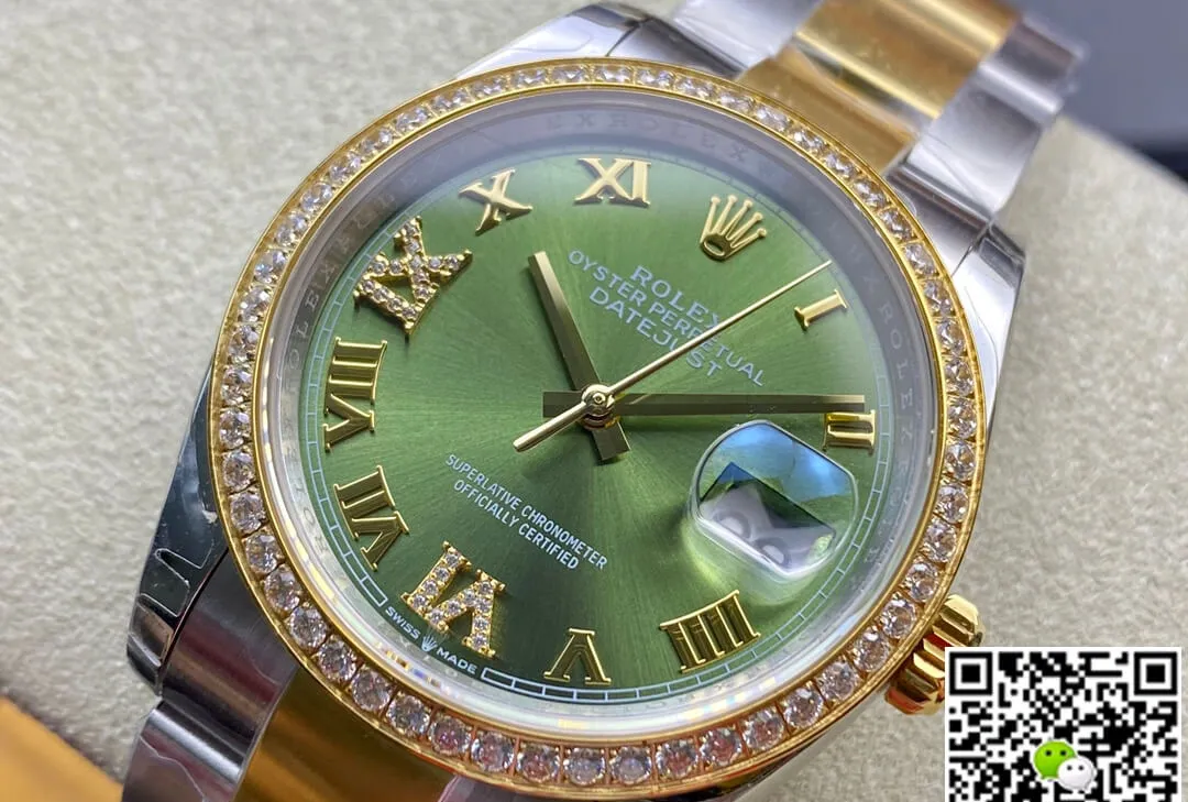 Rolex Datejust M126283RBR-0012 EW Factory 1:1 Best Edition Replica Watch Diamond-Set Bezel
