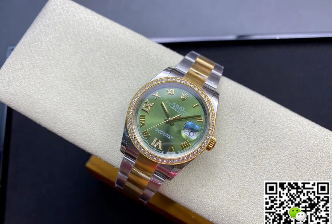 Rolex Datejust M126283RBR-0012 EW Factory 1:1 Best Edition Replica Watch Diamond-Set Bezel