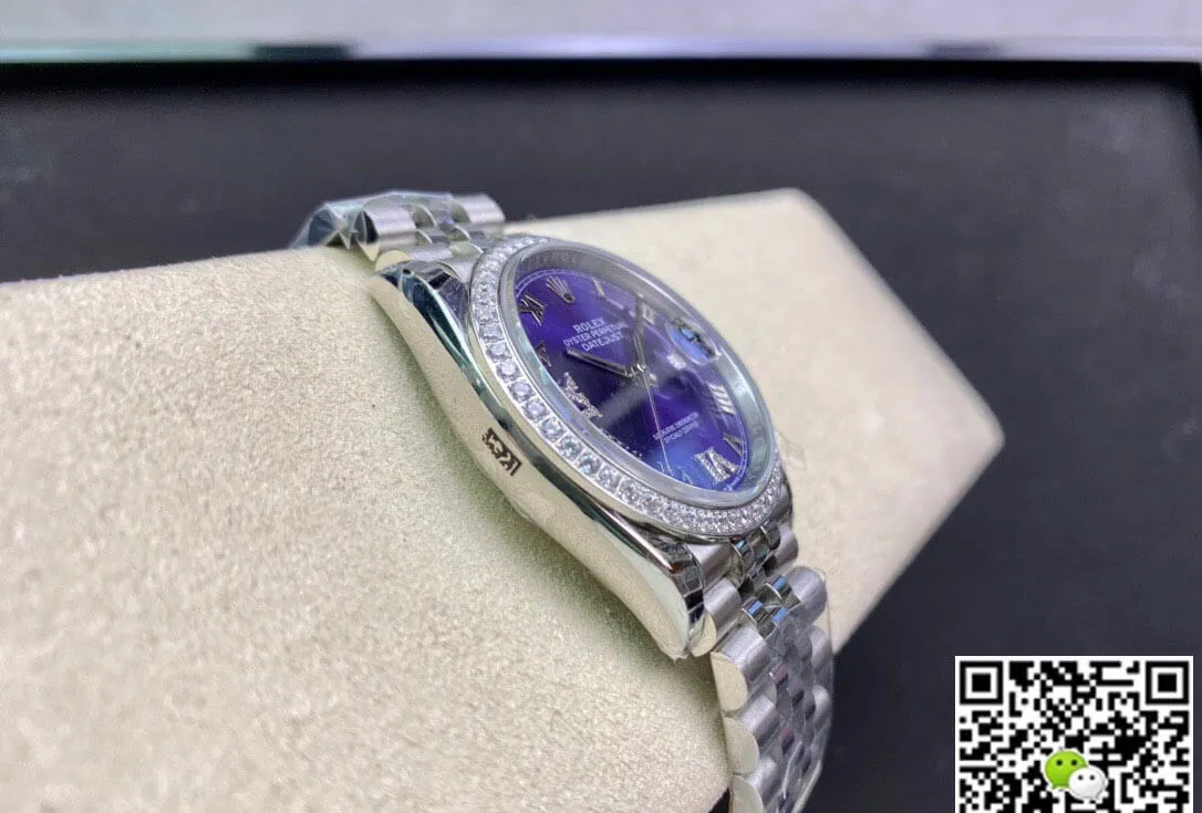 Rolex Datejust M126284RBR-0013 EW Factory 1:1 Best Edition Replica Watch Diamond-Set Bezel