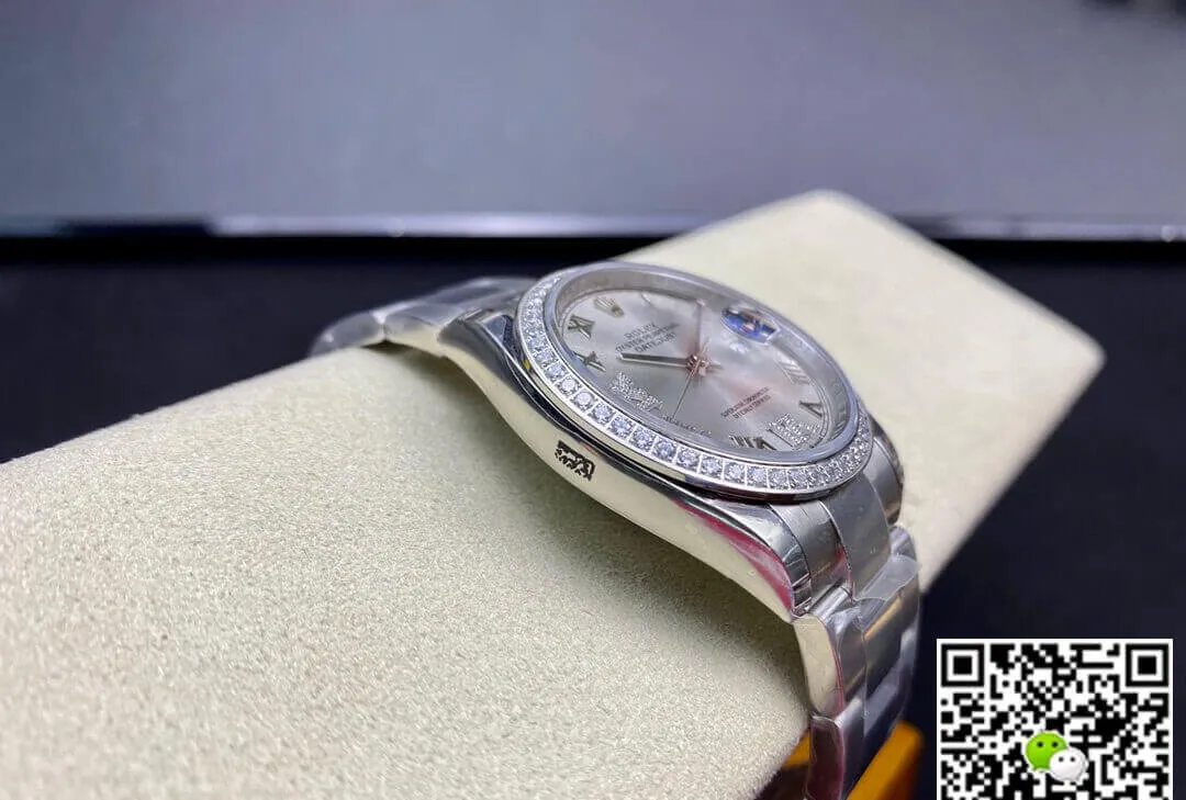 Rolex Datejust M126284RBR-0022 EW Factory 1:1 Best Edition Replica Watch Diamond-Set Bezel