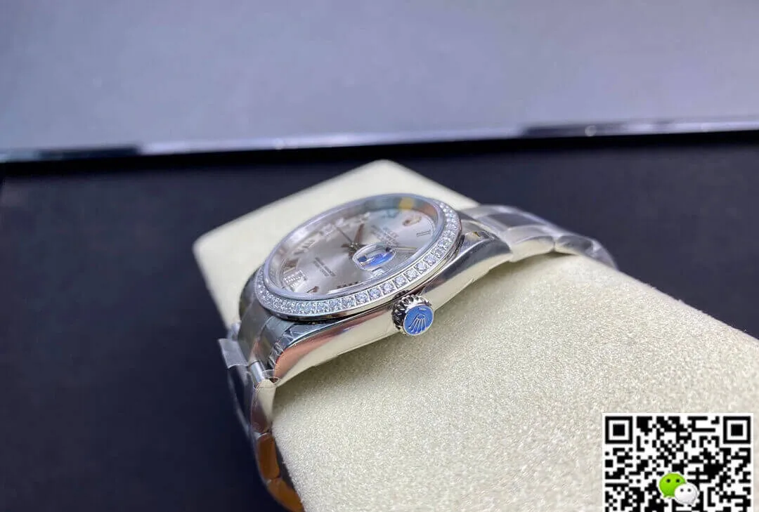 Rolex Datejust M126284RBR-0022 EW Factory 1:1 Best Edition Replica Watch Diamond-Set Bezel