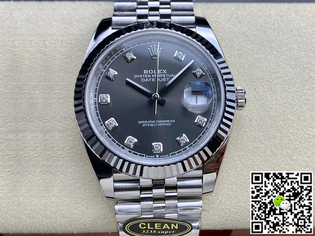 Rolex Datejust M126334-0006 Clean Factory 1:1 Best Edition Replica Watch Gray Diamond Dial