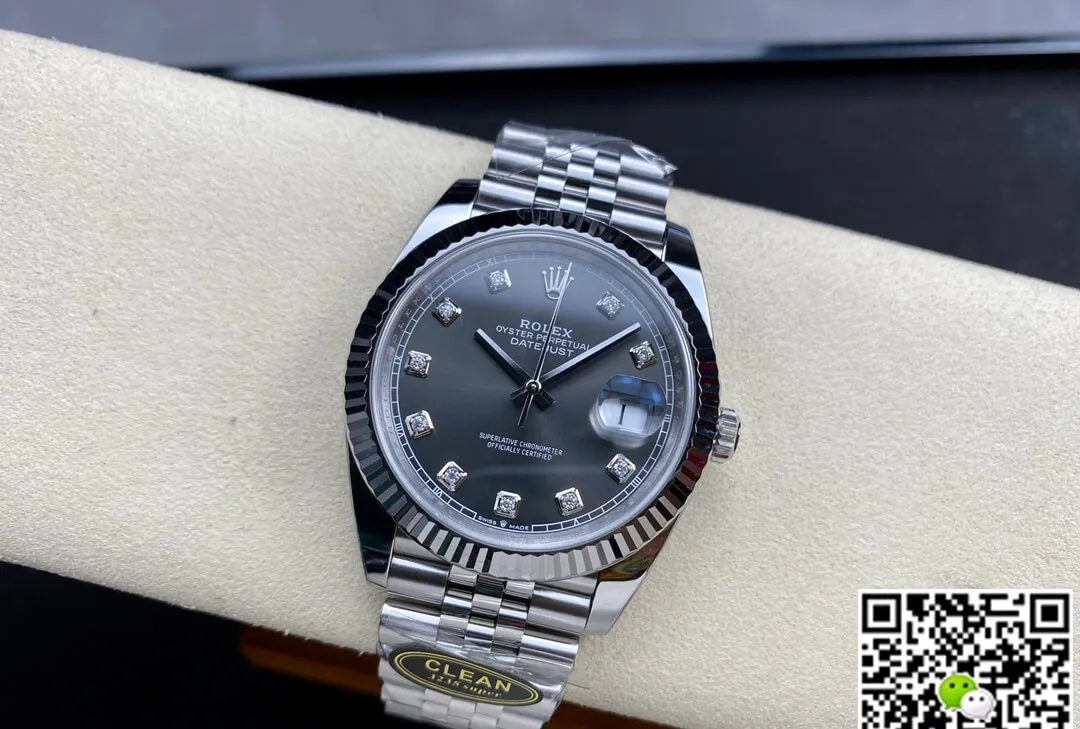 Rolex Datejust M126334-0006 Clean Factory 1:1 Best Edition Replica Watch Gray Diamond Dial