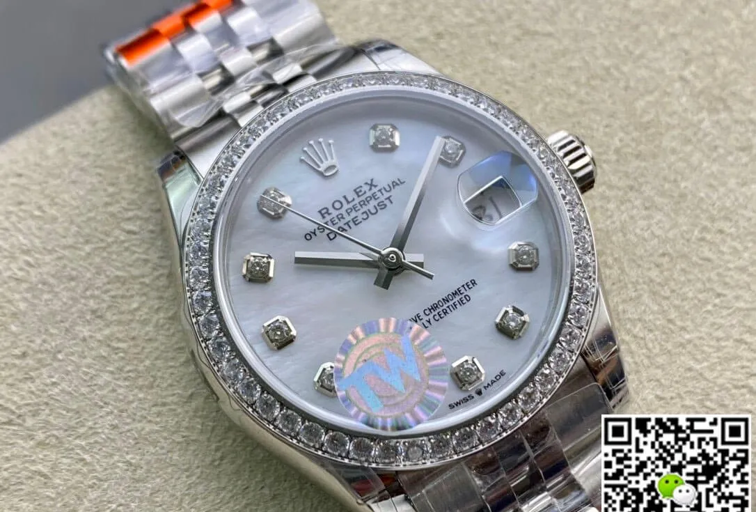 Rolex Datejust M278384RBR-0008 TW Factory 1:1 Best Edition Replica Watch Diamond-Set Bezel