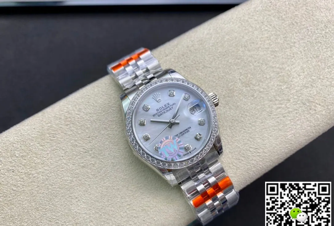 Rolex Datejust M278384RBR-0008 TW Factory 1:1 Best Edition Replica Watch Diamond-Set Bezel