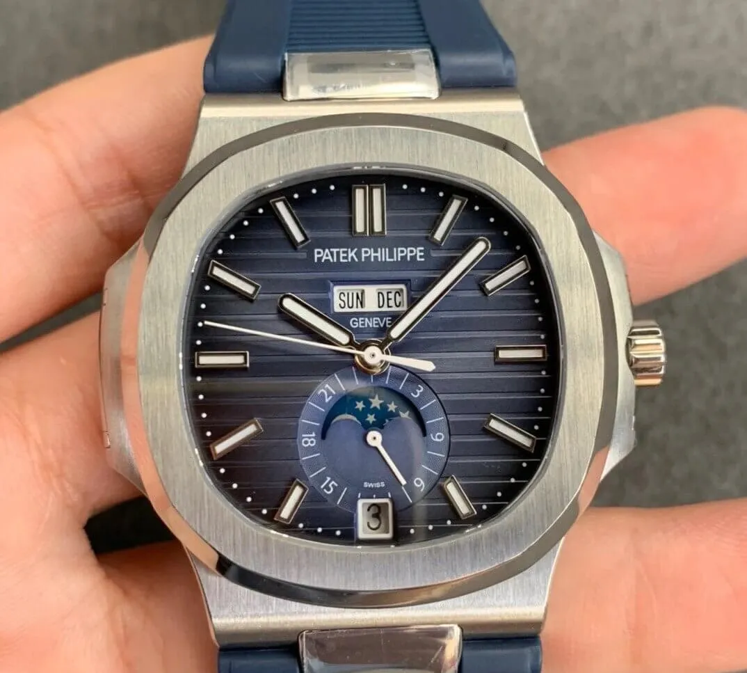 Patek Philippe Nautilus 5726 GR Factory 1:1 Best Edition Replica Watch V2 Blue Strap