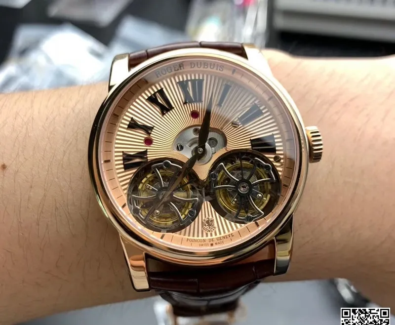Roger Dubuis Hommage RDDBHO0562 JB Factory 1:1 Best Edition Replica Watch Gold Bezel