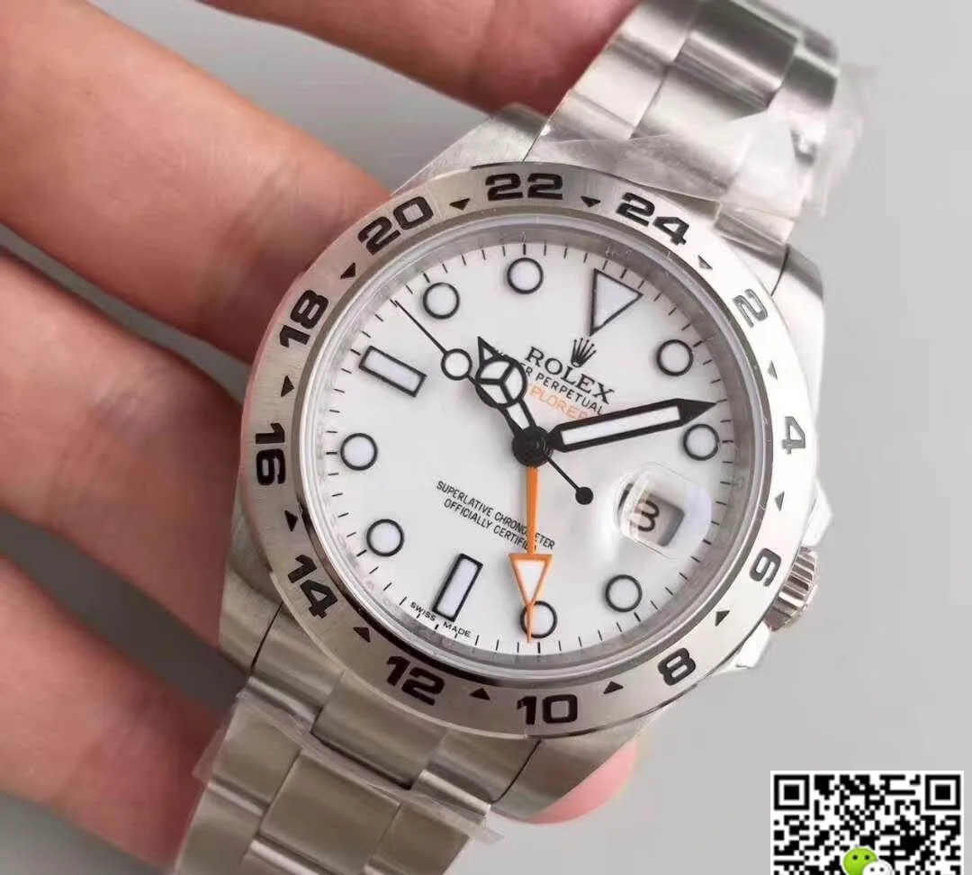 Rolex Explorer II 216570 Noob Factory 1:1 Best Edition Replica Watch Swiss ETA3187 White Dial