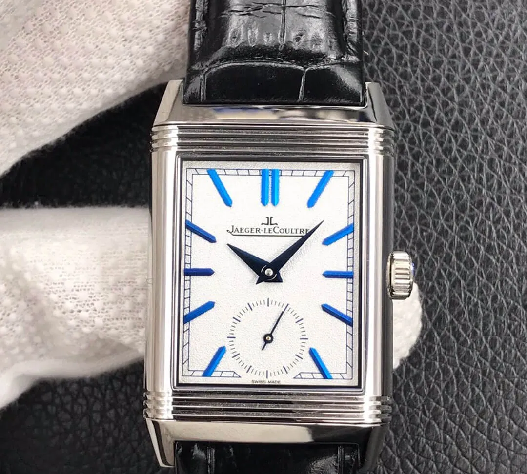 Jaeger LeCoultre Reverso Flip MG Factory 1:1 Best Edition Replica Watch Leather Strap