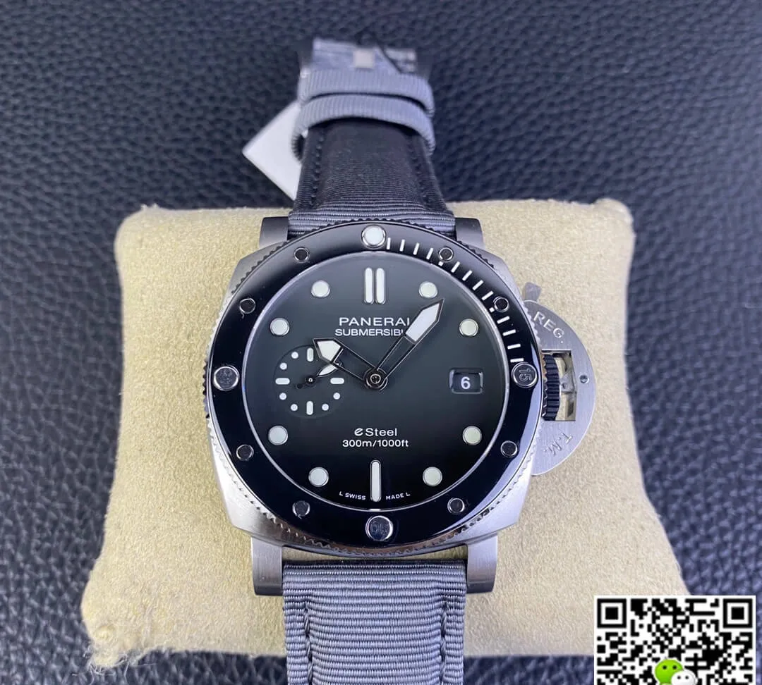 SBF Panerai Submersible PAM01288 VS Factory 1:1 Best Edition Replica Watch Leather Strap