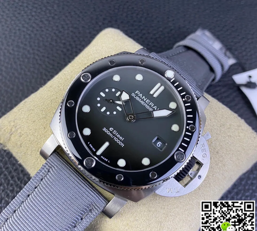 SBF Panerai Submersible PAM01288 VS Factory 1:1 Best Edition Replica Watch Leather Strap