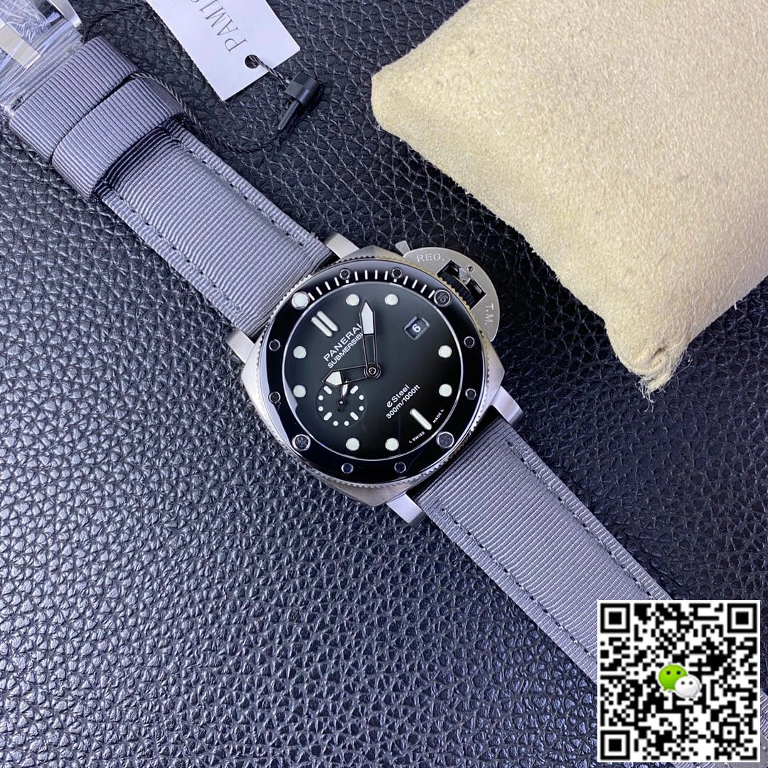 SBF Panerai Submersible PAM01288 VS Factory 1:1 Best Edition Replica Watch Leather Strap