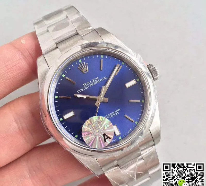 Rolex Oyster Perpetual 114300 JF Factory 1:1 Best Edition Replica Watch Swiss ETA3132 Blue Dial
