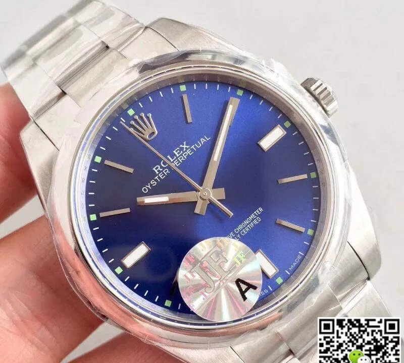 Rolex Oyster Perpetual 114300 JF Factory 1:1 Best Edition Replica Watch Swiss ETA3132 Blue Dial