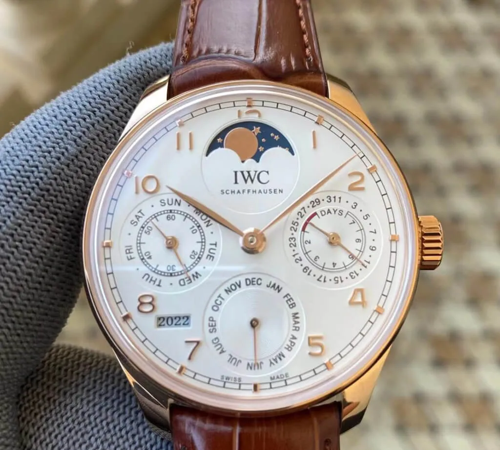 IWC Portuguese Perpetual Calendar IW503302 APS Factory 1:1 Best Edition Replica Watch Brown Strap