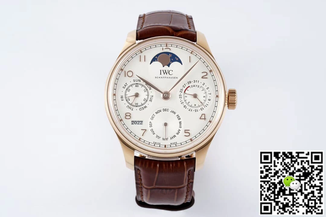 IWC Portuguese Perpetual Calendar IW503302 APS Factory 1:1 Best Edition Replica Watch Brown Strap