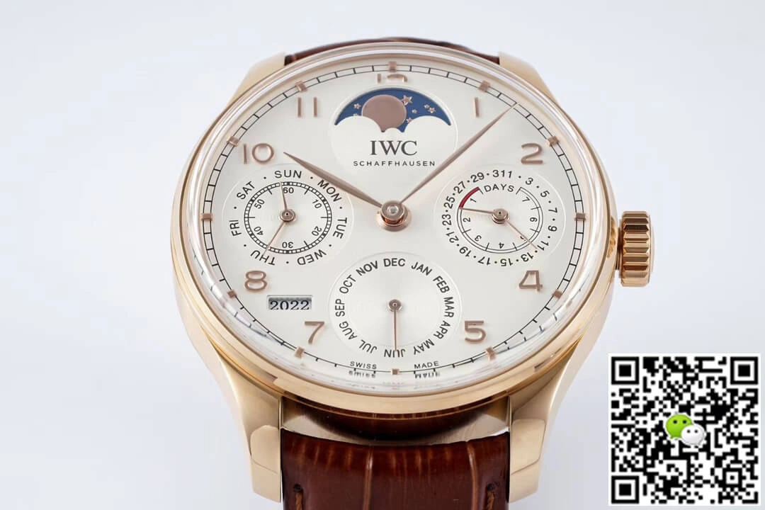 IWC Portuguese Perpetual Calendar IW503302 APS Factory 1:1 Best Edition Replica Watch Brown Strap