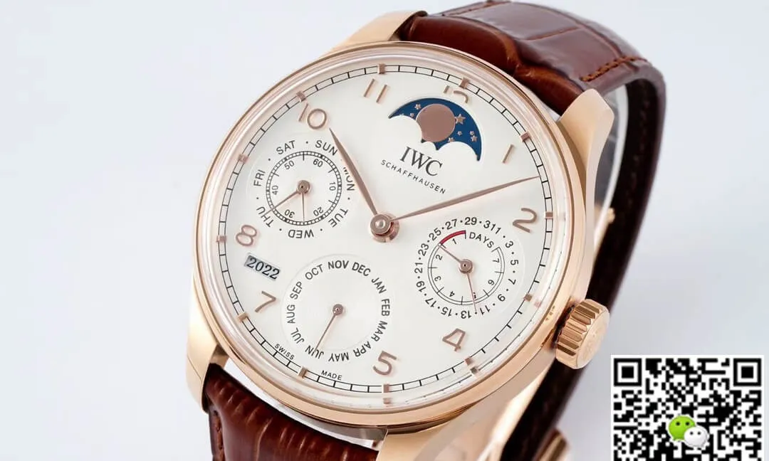 IWC Portuguese Perpetual Calendar IW503302 APS Factory 1:1 Best Edition Replica Watch Brown Strap